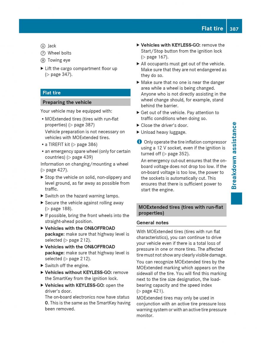 Mercedes Benz GL Class X166 owners manual / page 389