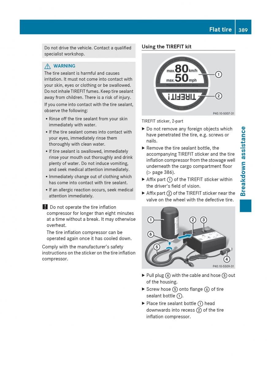 Mercedes Benz GL Class X166 owners manual / page 391