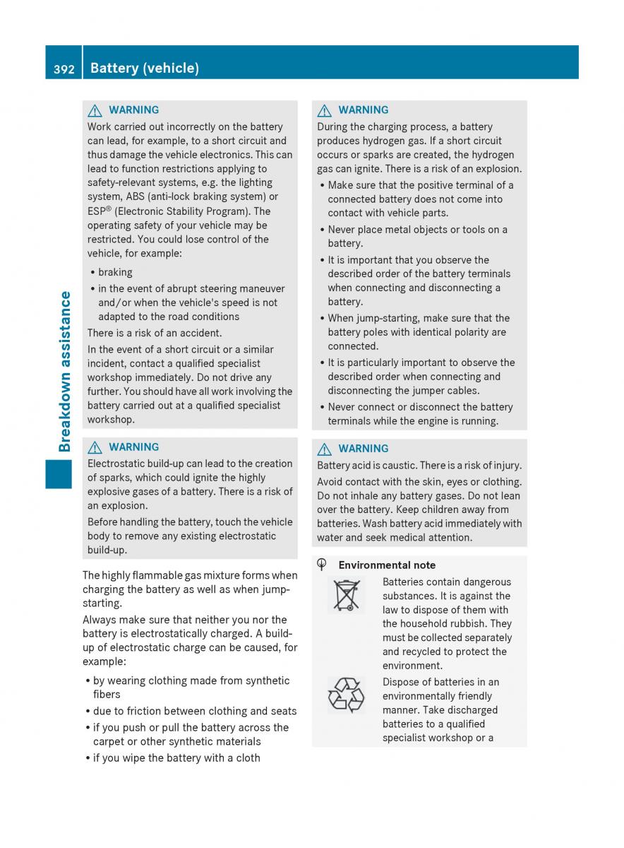 Mercedes Benz GL Class X166 owners manual / page 394