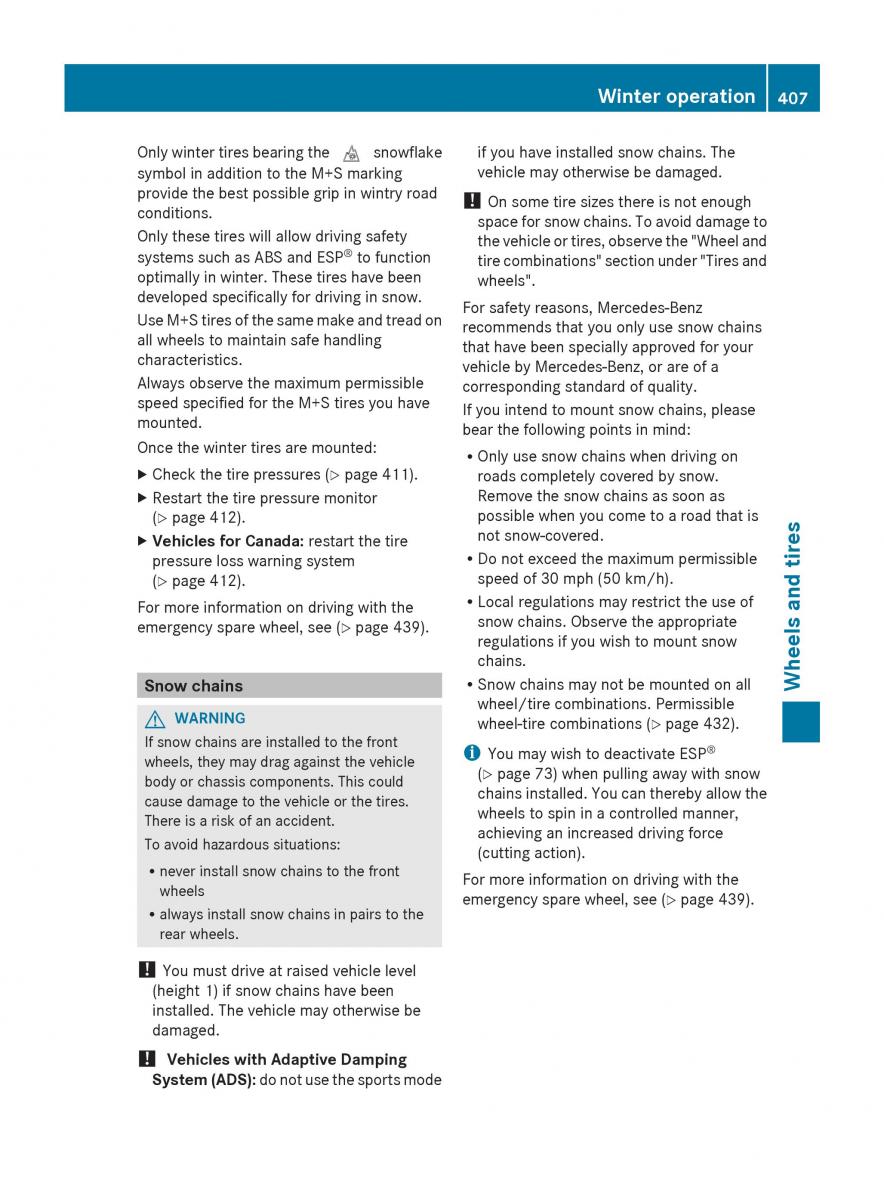 Mercedes Benz GL Class X166 owners manual / page 409