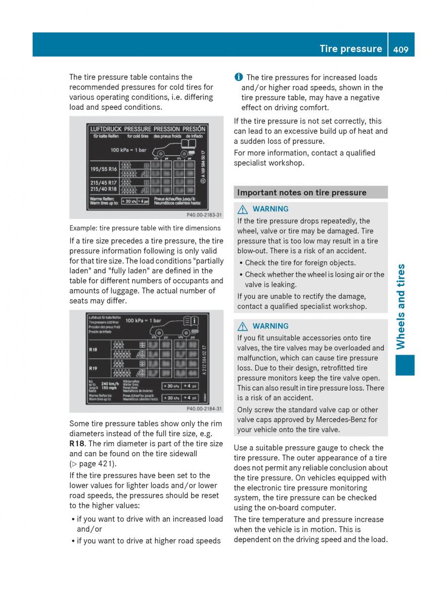 Mercedes Benz GL Class X166 owners manual / page 411