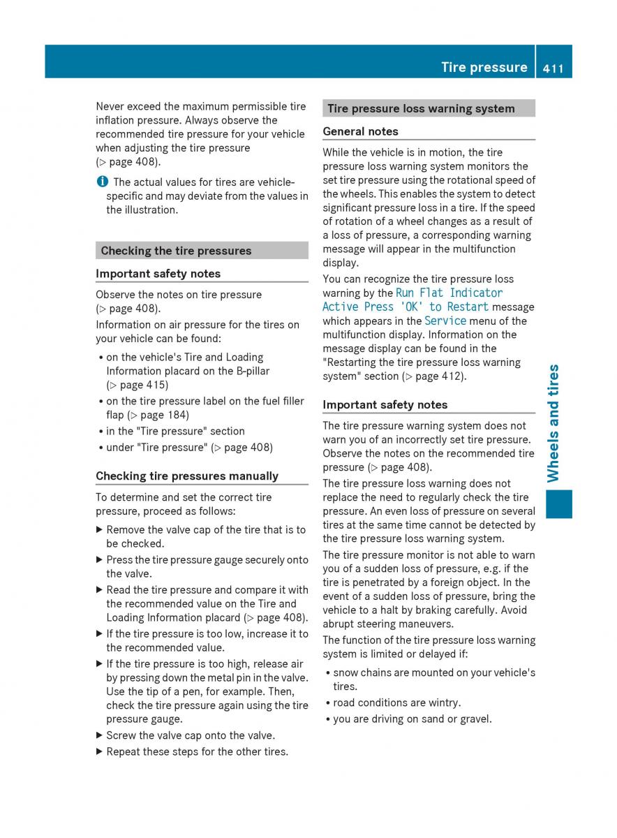 Mercedes Benz GL Class X166 owners manual / page 413