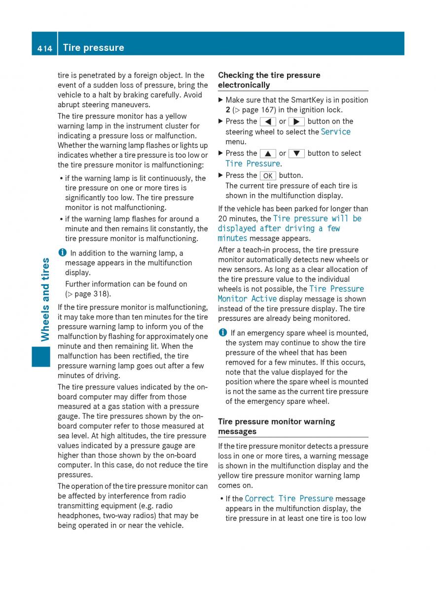 Mercedes Benz GL Class X166 owners manual / page 416