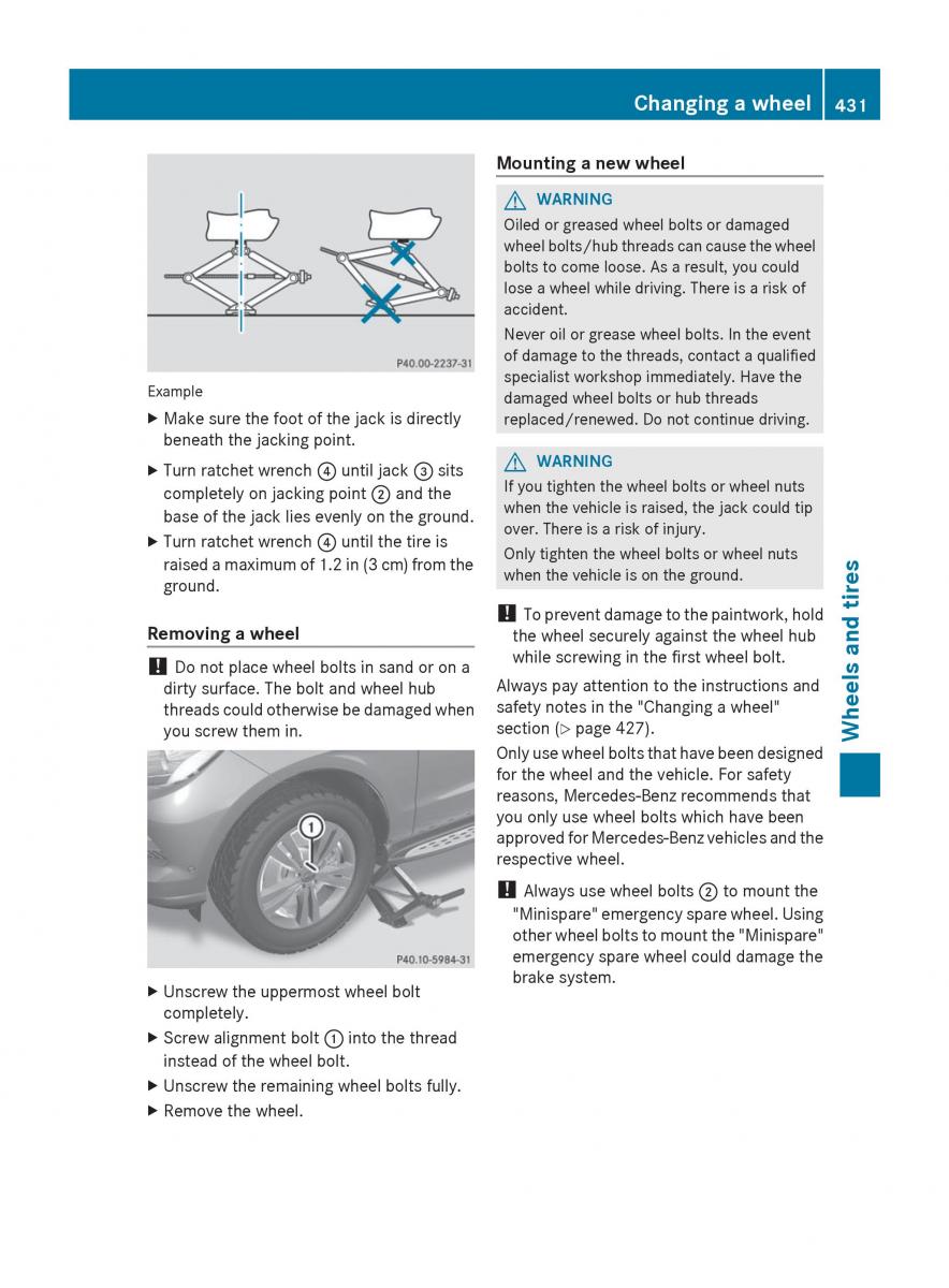 Mercedes Benz GL Class X166 owners manual / page 433