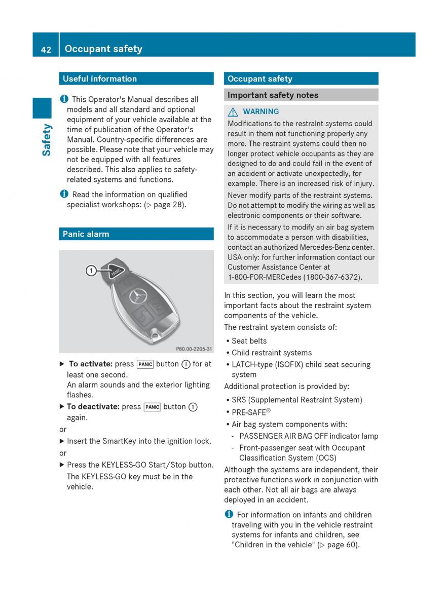 Mercedes Benz GL Class X166 owners manual / page 44