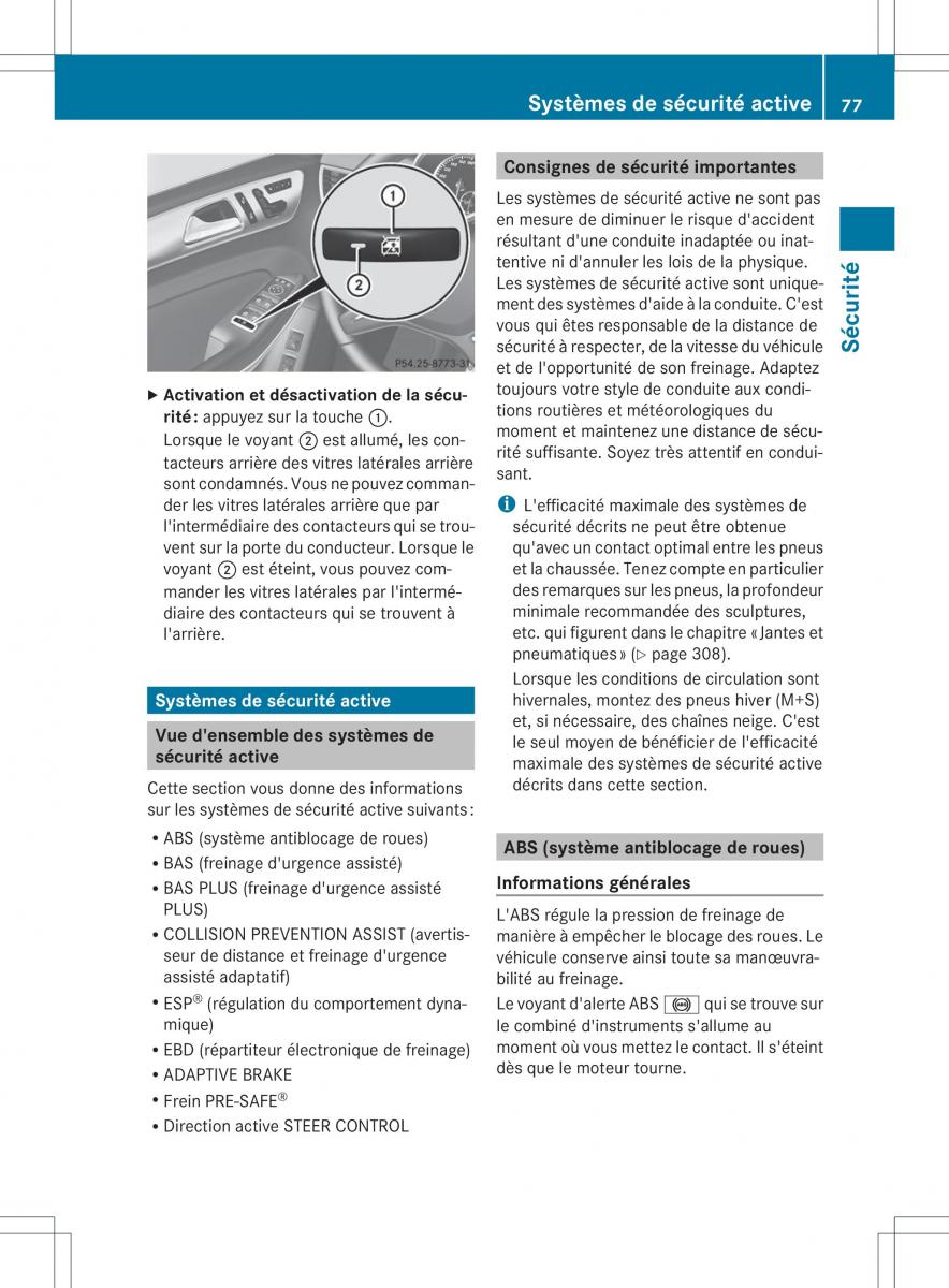 Mercedes Benz GL Class X166 manuel du proprietaire / page 79