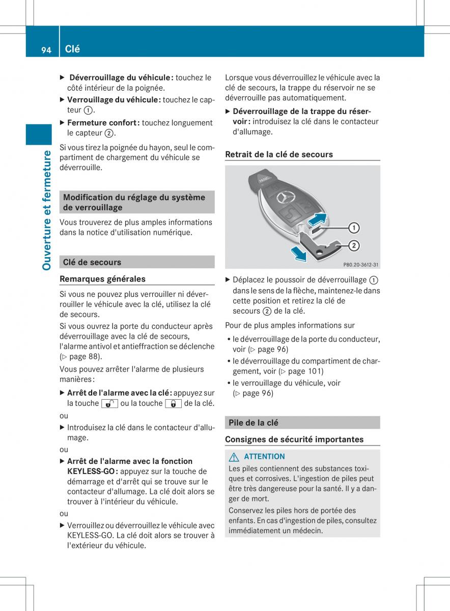 Mercedes Benz GL Class X166 manuel du proprietaire / page 96