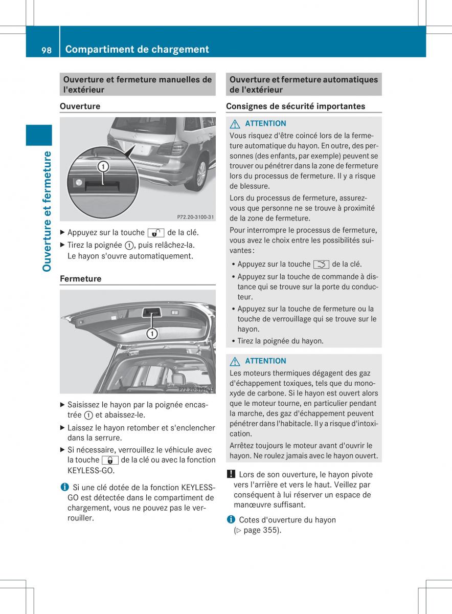 Mercedes Benz GL Class X166 manuel du proprietaire / page 100