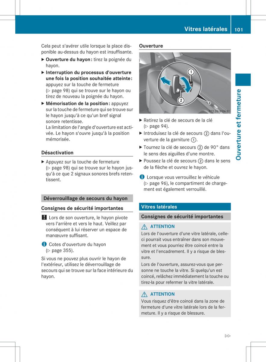 Mercedes Benz GL Class X166 manuel du proprietaire / page 103