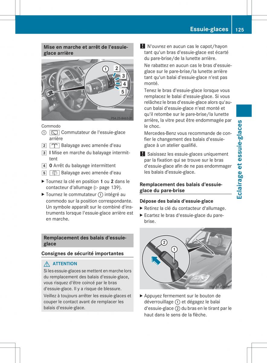 Mercedes Benz GL Class X166 manuel du proprietaire / page 127