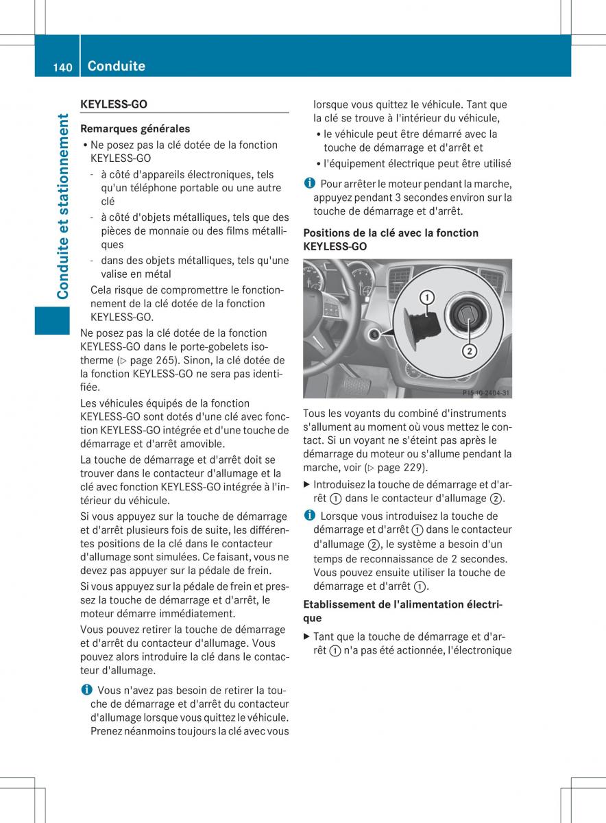 Mercedes Benz GL Class X166 manuel du proprietaire / page 142