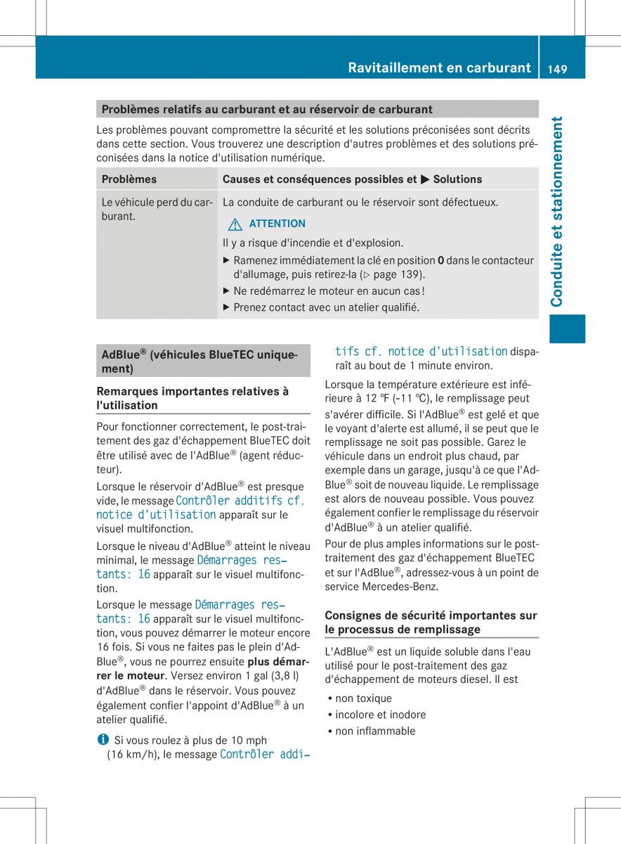 Mercedes Benz GL Class X166 manuel du proprietaire / page 151