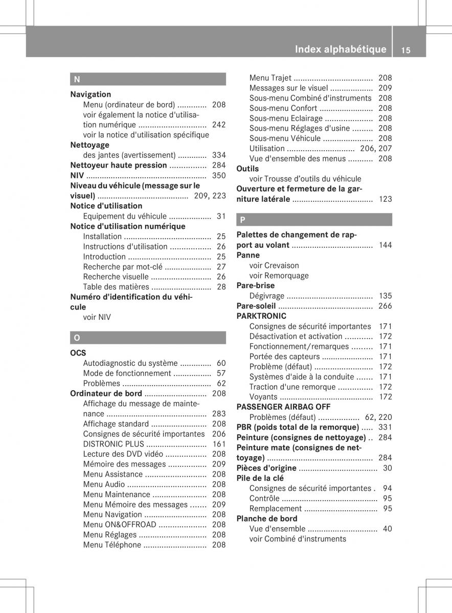 Mercedes Benz GL Class X166 manuel du proprietaire / page 17