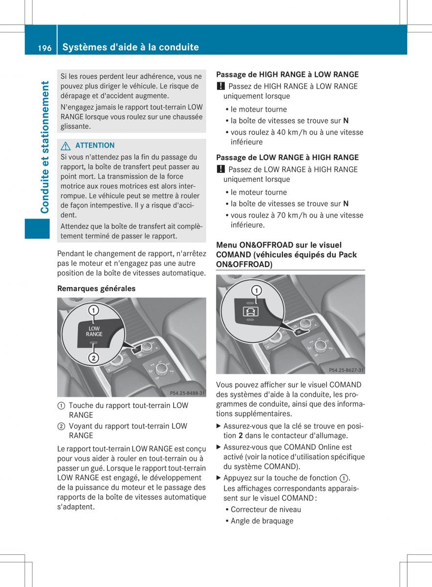 Mercedes Benz GL Class X166 manuel du proprietaire / page 198