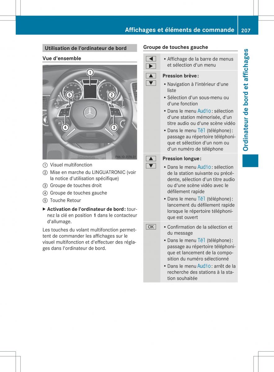 Mercedes Benz GL Class X166 manuel du proprietaire / page 209