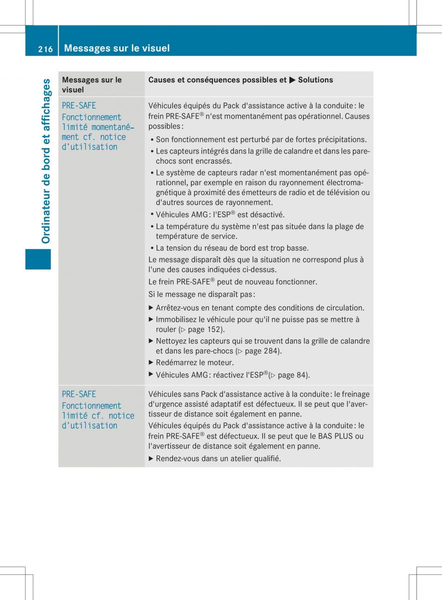 Mercedes Benz GL Class X166 manuel du proprietaire / page 218