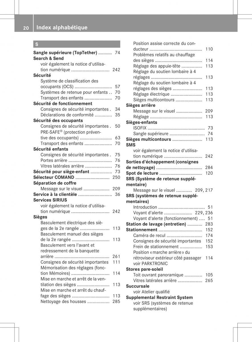 Mercedes Benz GL Class X166 manuel du proprietaire / page 22