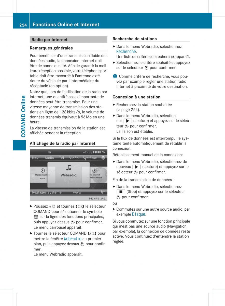 Mercedes Benz GL Class X166 manuel du proprietaire / page 256