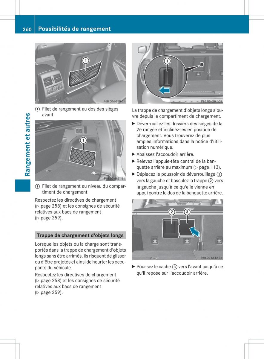 Mercedes Benz GL Class X166 manuel du proprietaire / page 262