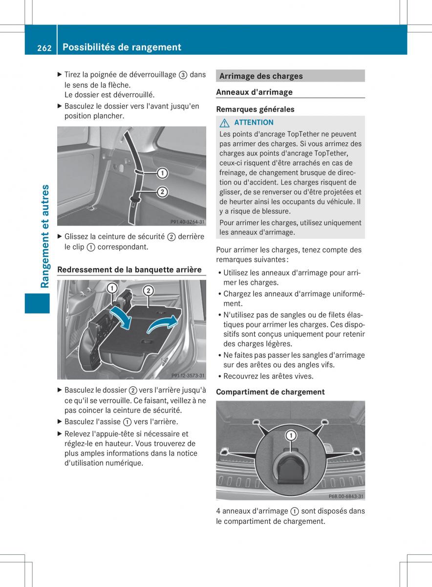 Mercedes Benz GL Class X166 manuel du proprietaire / page 264