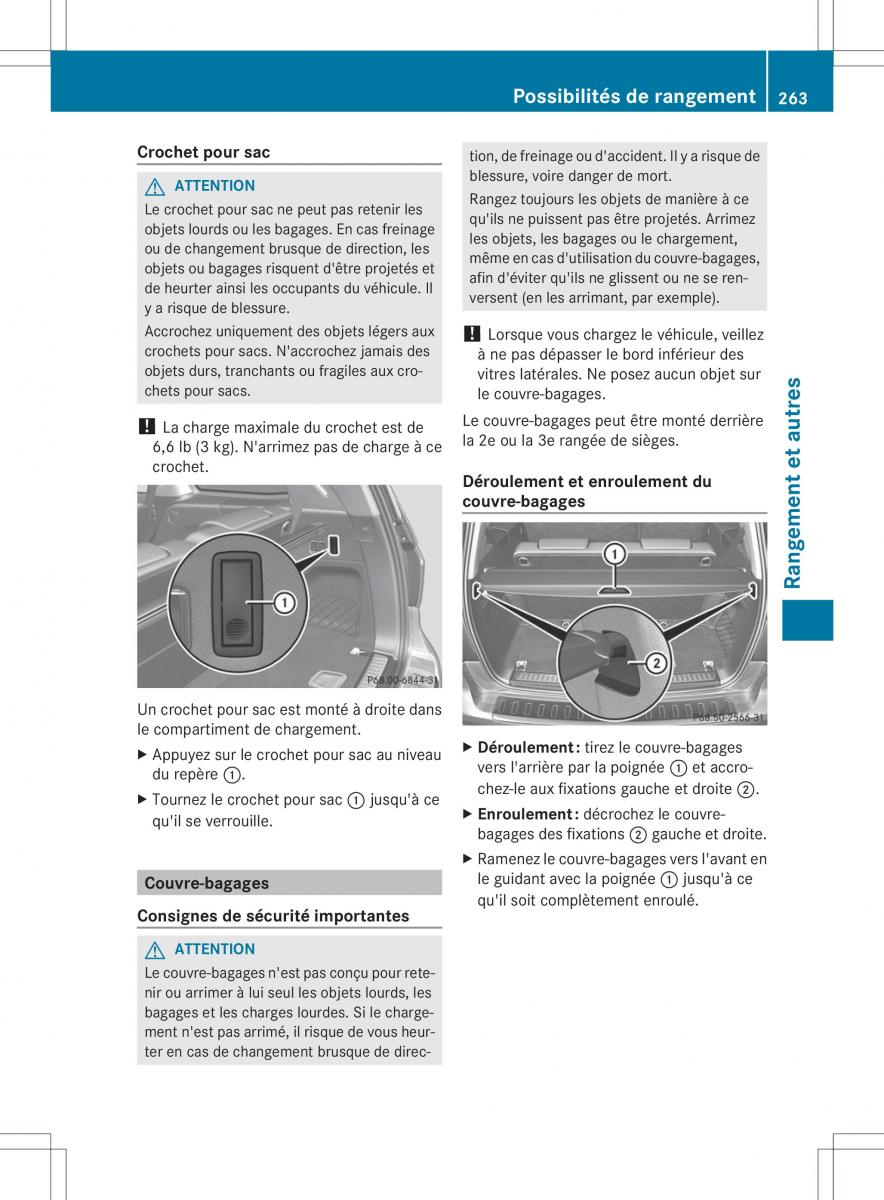 Mercedes Benz GL Class X166 manuel du proprietaire / page 265