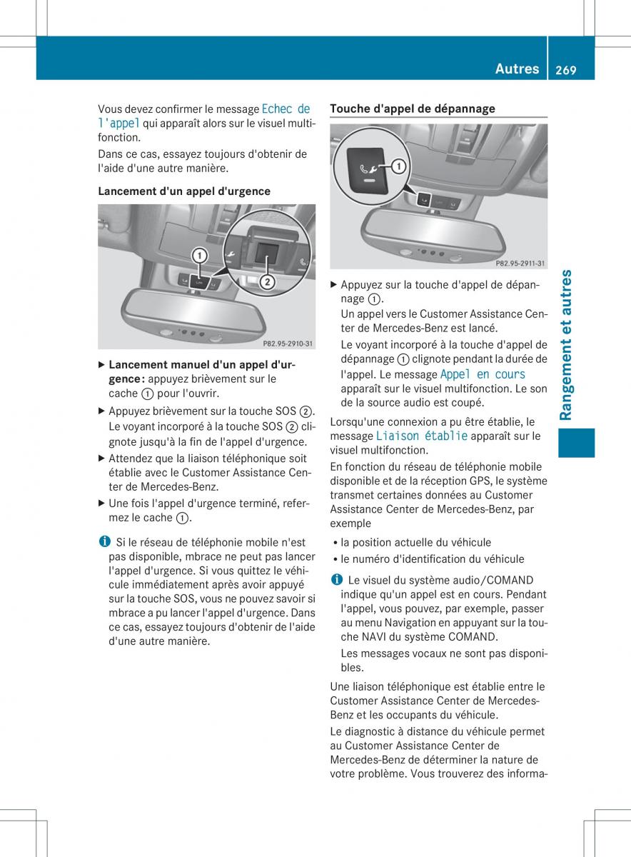 Mercedes Benz GL Class X166 manuel du proprietaire / page 271