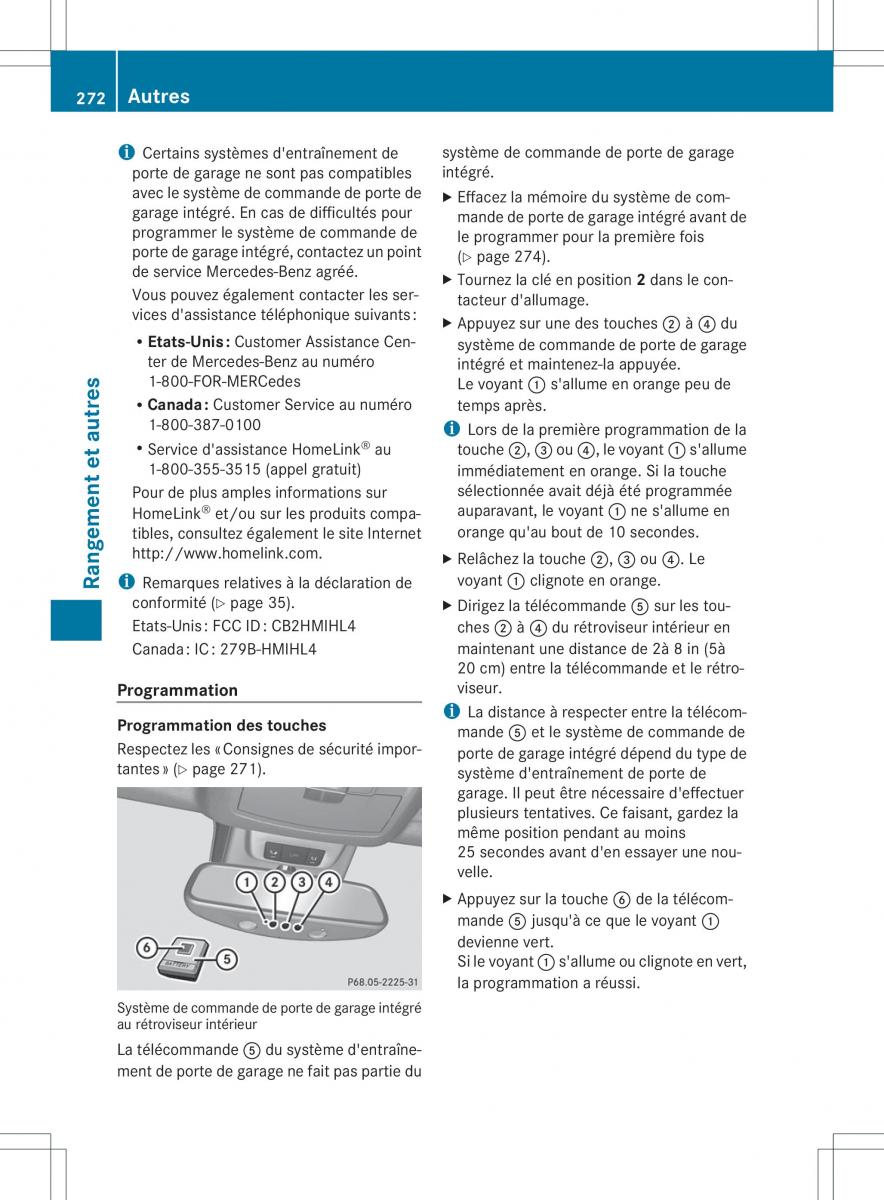 Mercedes Benz GL Class X166 manuel du proprietaire / page 274