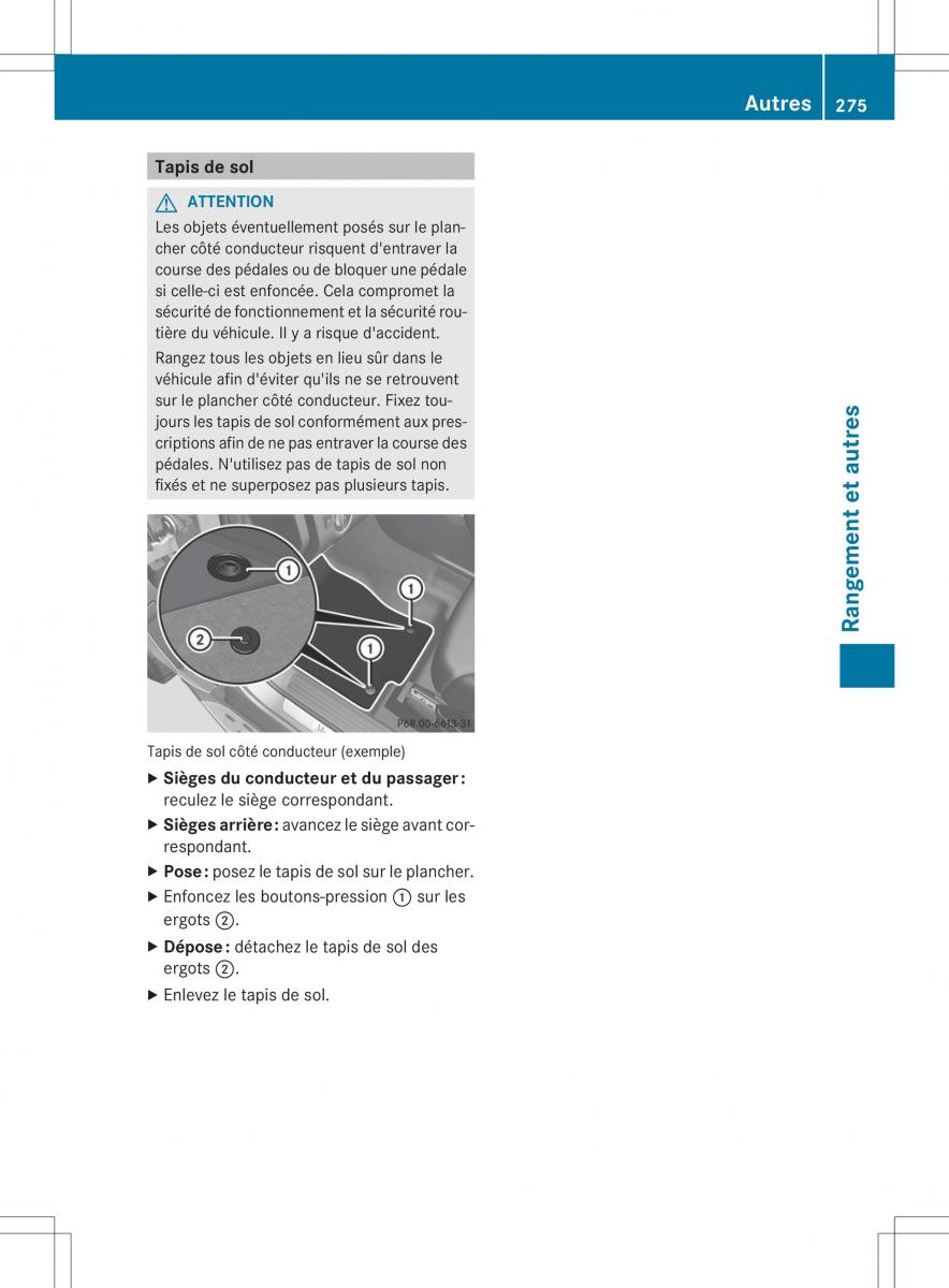 Mercedes Benz GL Class X166 manuel du proprietaire / page 277