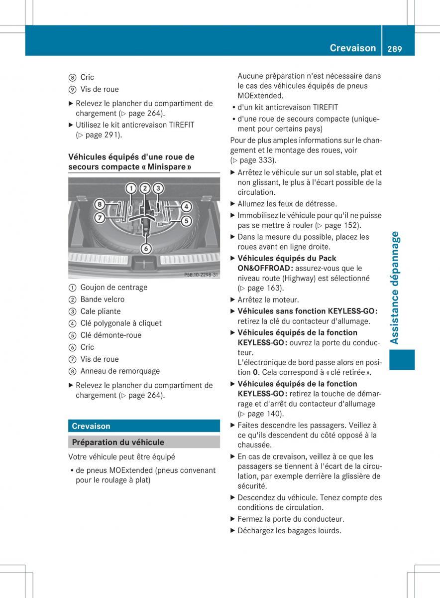 Mercedes Benz GL Class X166 manuel du proprietaire / page 291