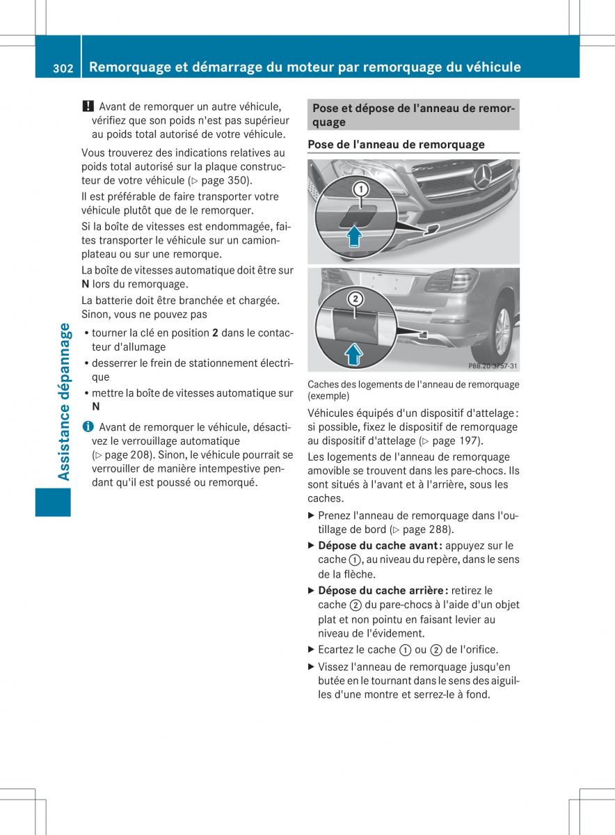 Mercedes Benz GL Class X166 manuel du proprietaire / page 304