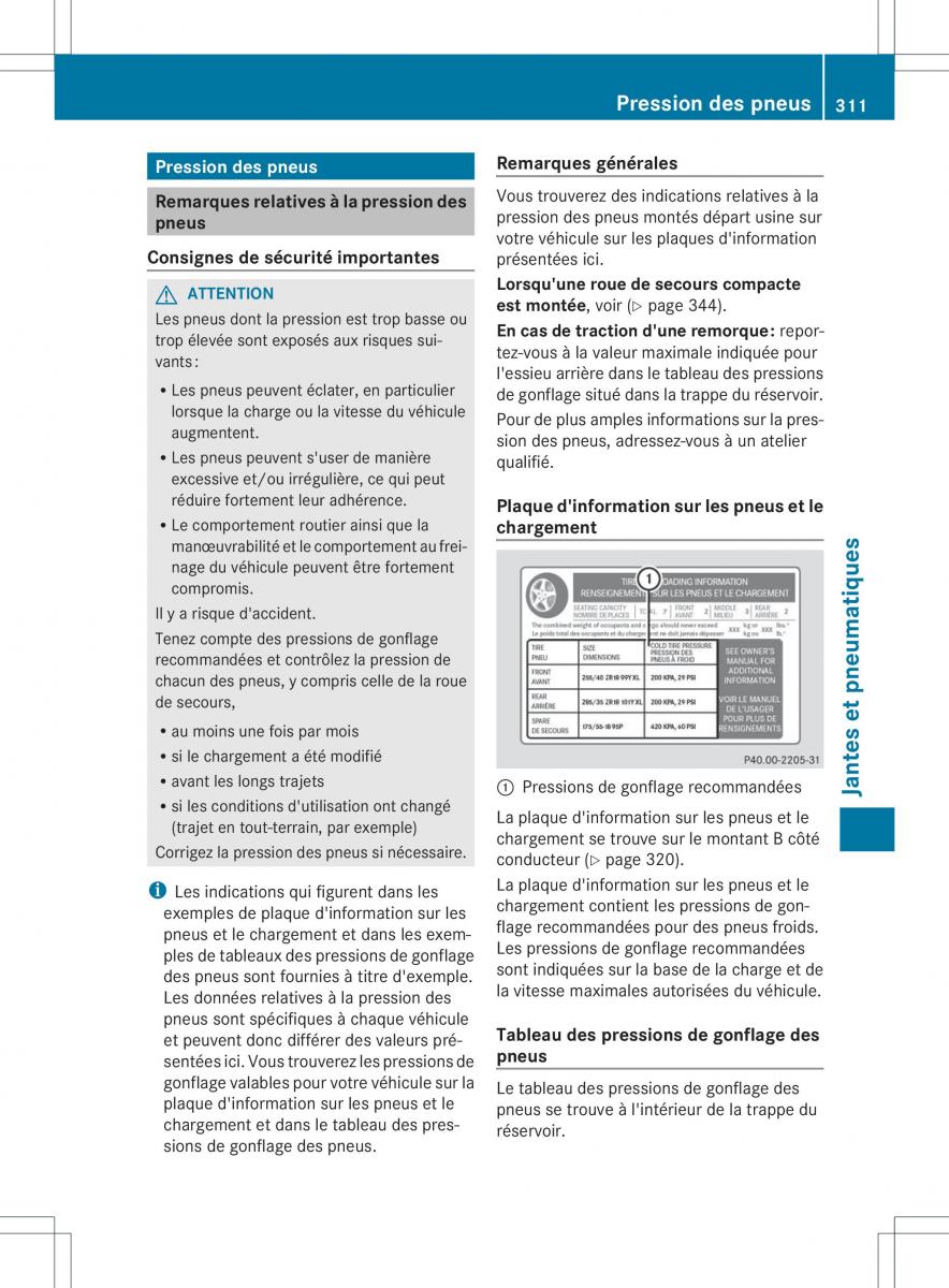 Mercedes Benz GL Class X166 manuel du proprietaire / page 313