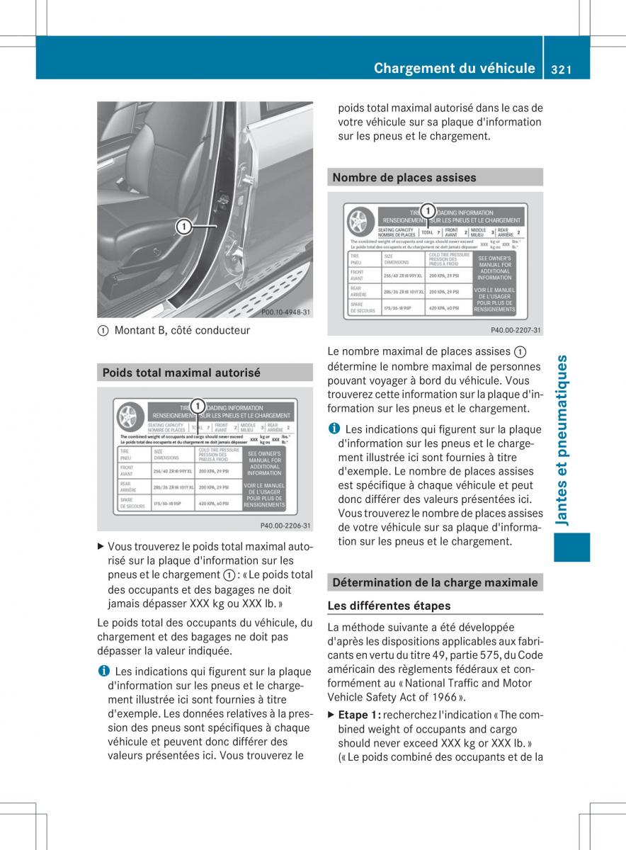 Mercedes Benz GL Class X166 manuel du proprietaire / page 323