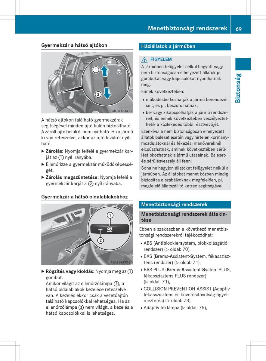 Mercedes Benz GL Class X166 Kezelesi utmutato / page 71