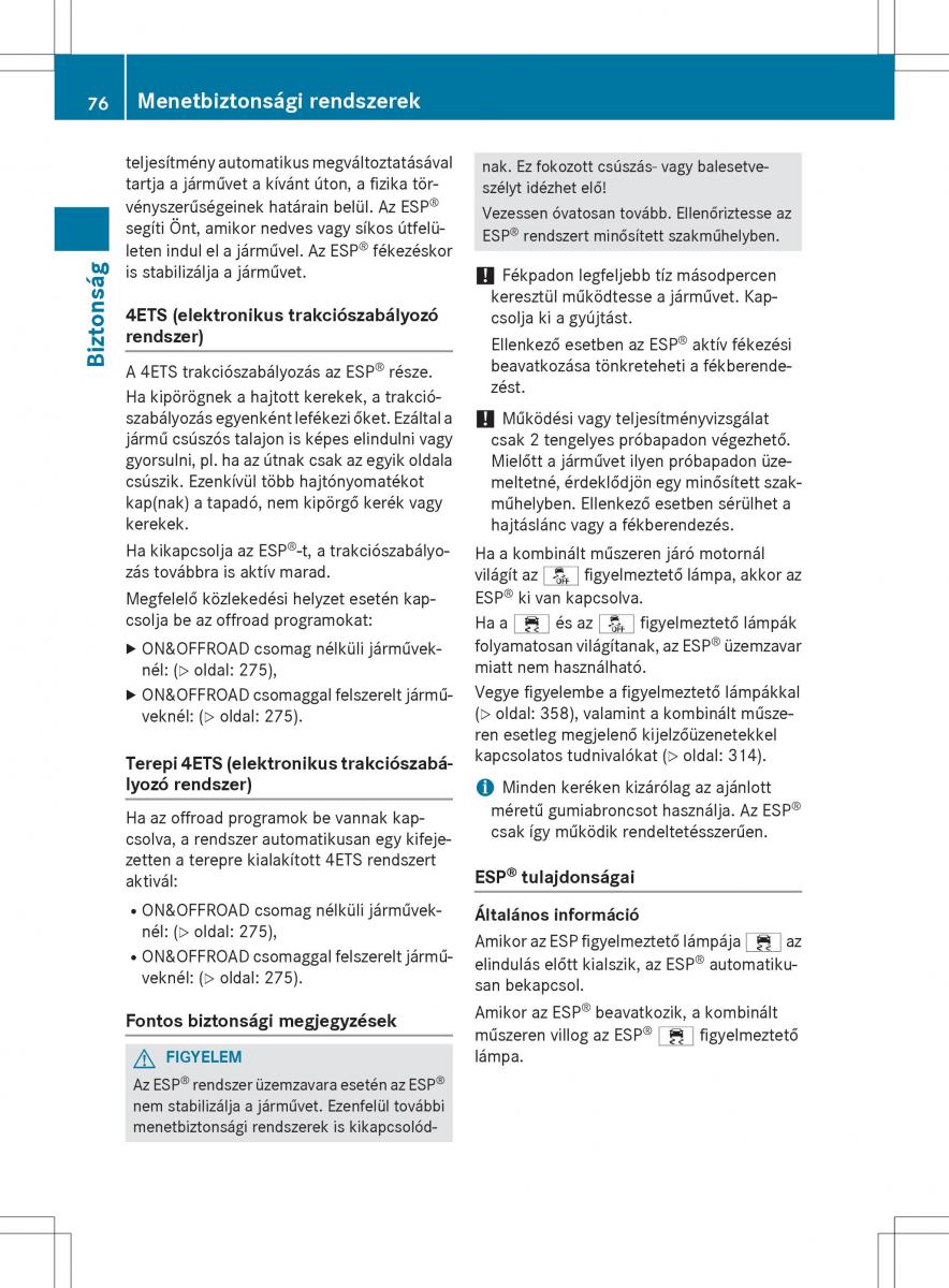 Mercedes Benz GL Class X166 Kezelesi utmutato / page 78