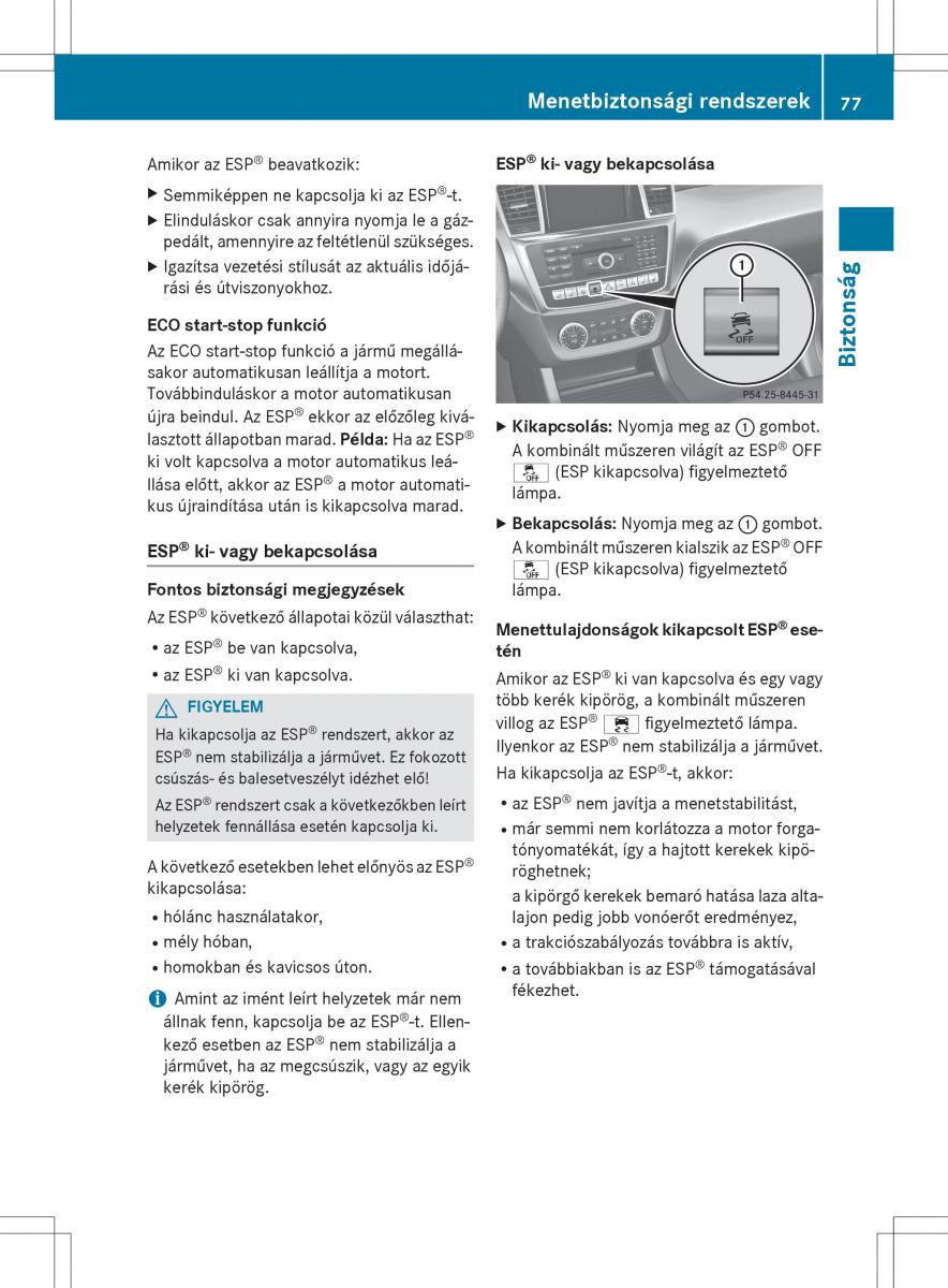 Mercedes Benz GL Class X166 Kezelesi utmutato / page 79