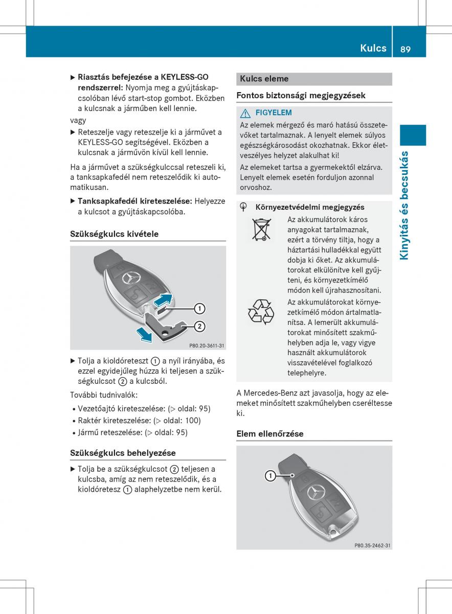 Mercedes Benz GL Class X166 Kezelesi utmutato / page 91