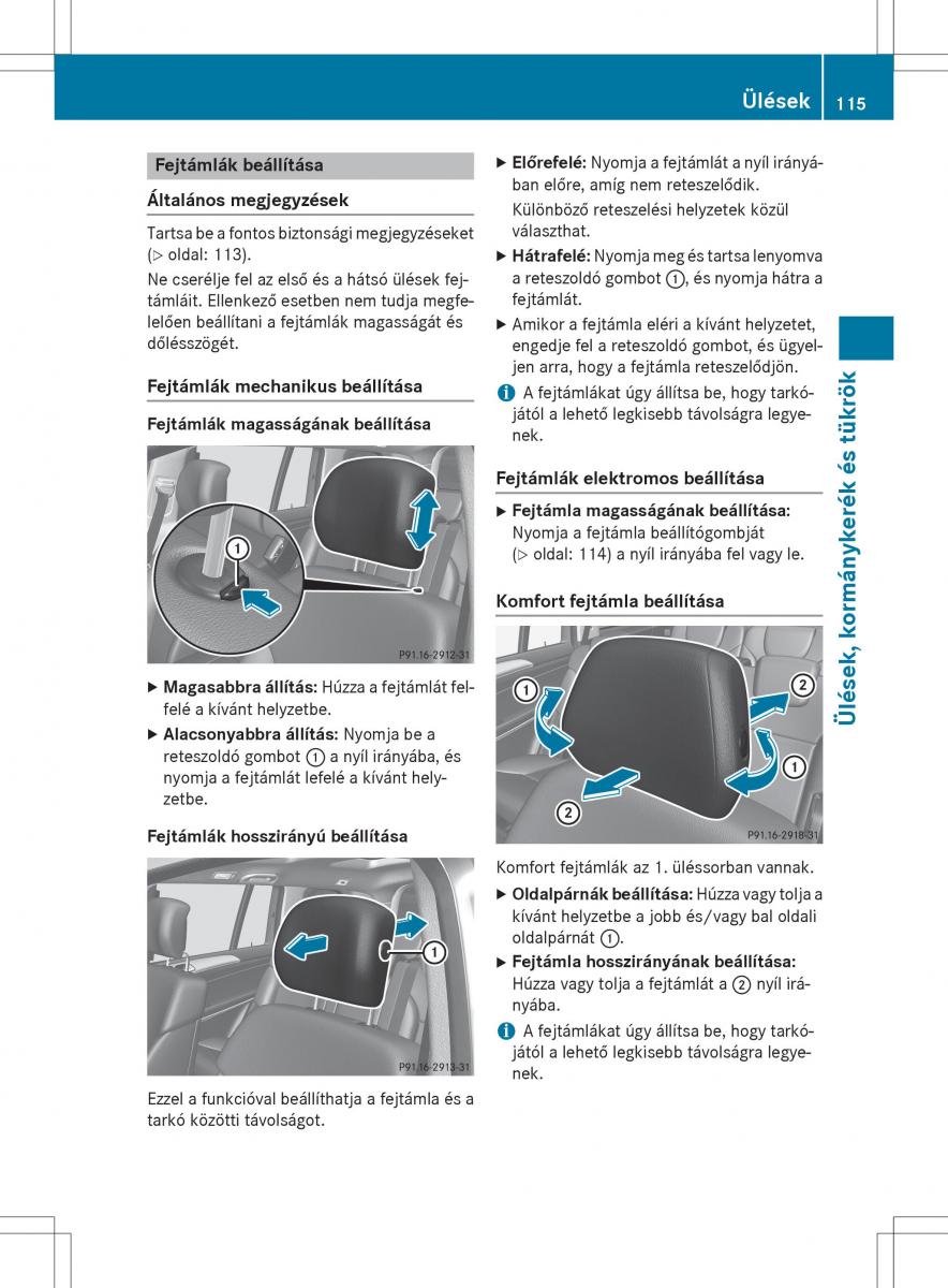 Mercedes Benz GL Class X166 Kezelesi utmutato / page 117