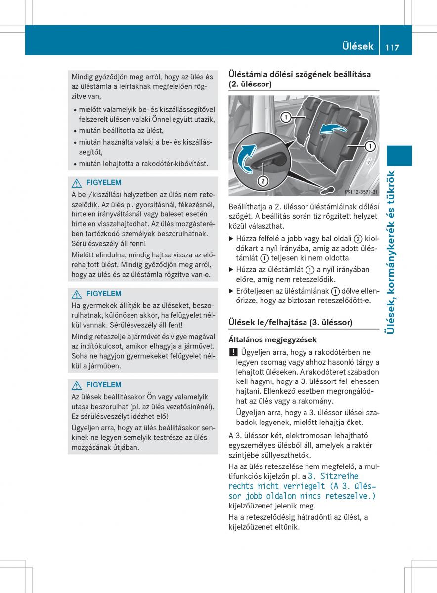 Mercedes Benz GL Class X166 Kezelesi utmutato / page 119