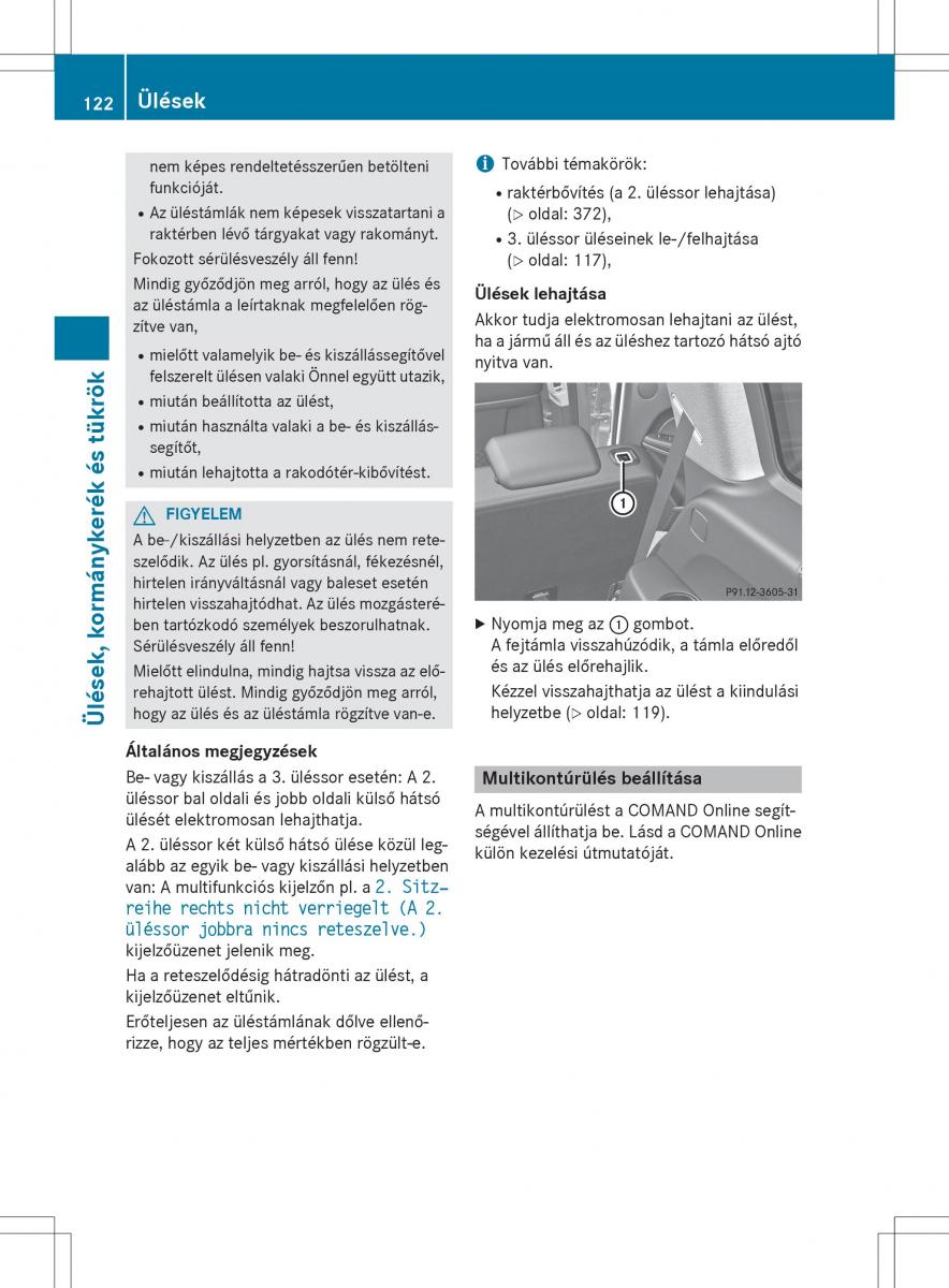 Mercedes Benz GL Class X166 Kezelesi utmutato / page 124