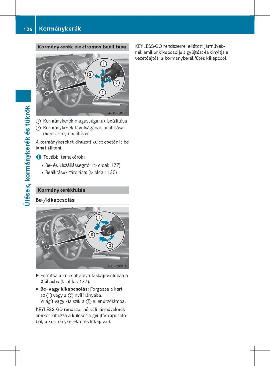 Mercedes Benz GL Class X166 Kezelesi utmutato / page 128