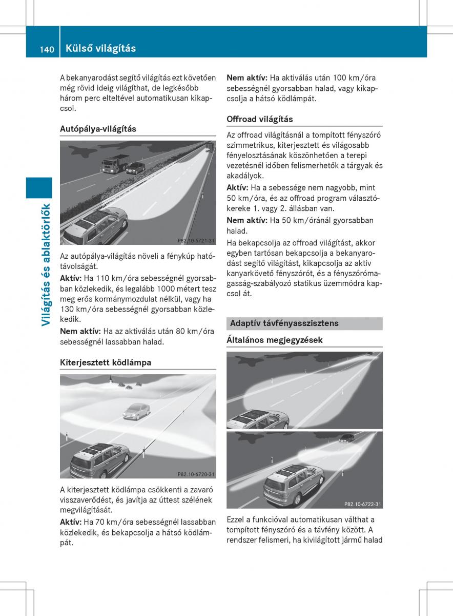 Mercedes Benz GL Class X166 Kezelesi utmutato / page 142