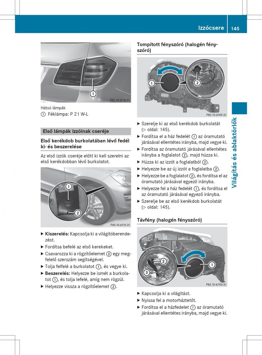 Mercedes Benz GL Class X166 Kezelesi utmutato / page 147