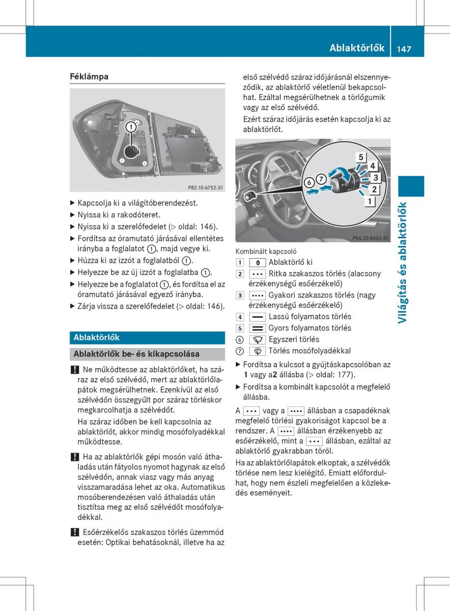 Mercedes Benz GL Class X166 Kezelesi utmutato / page 149