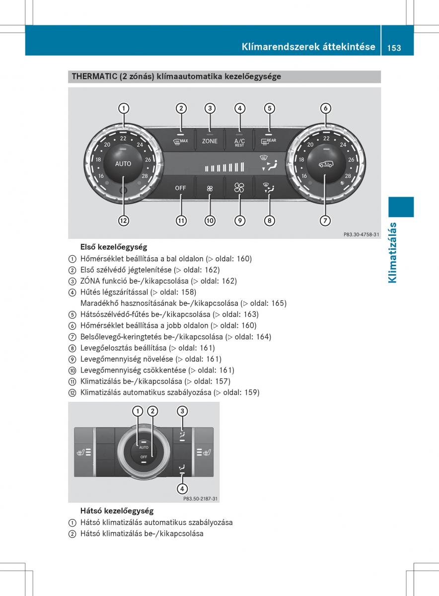 Mercedes Benz GL Class X166 Kezelesi utmutato / page 155