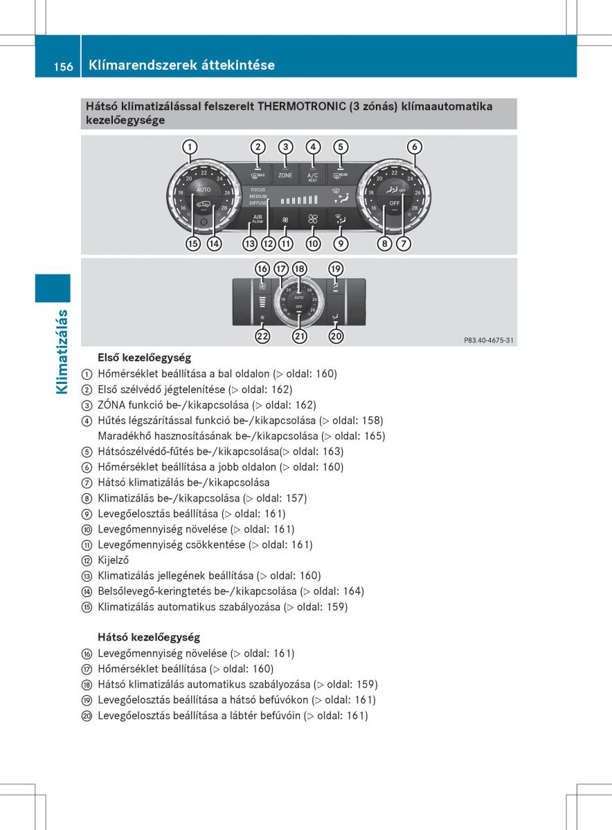 Mercedes Benz GL Class X166 Kezelesi utmutato / page 158