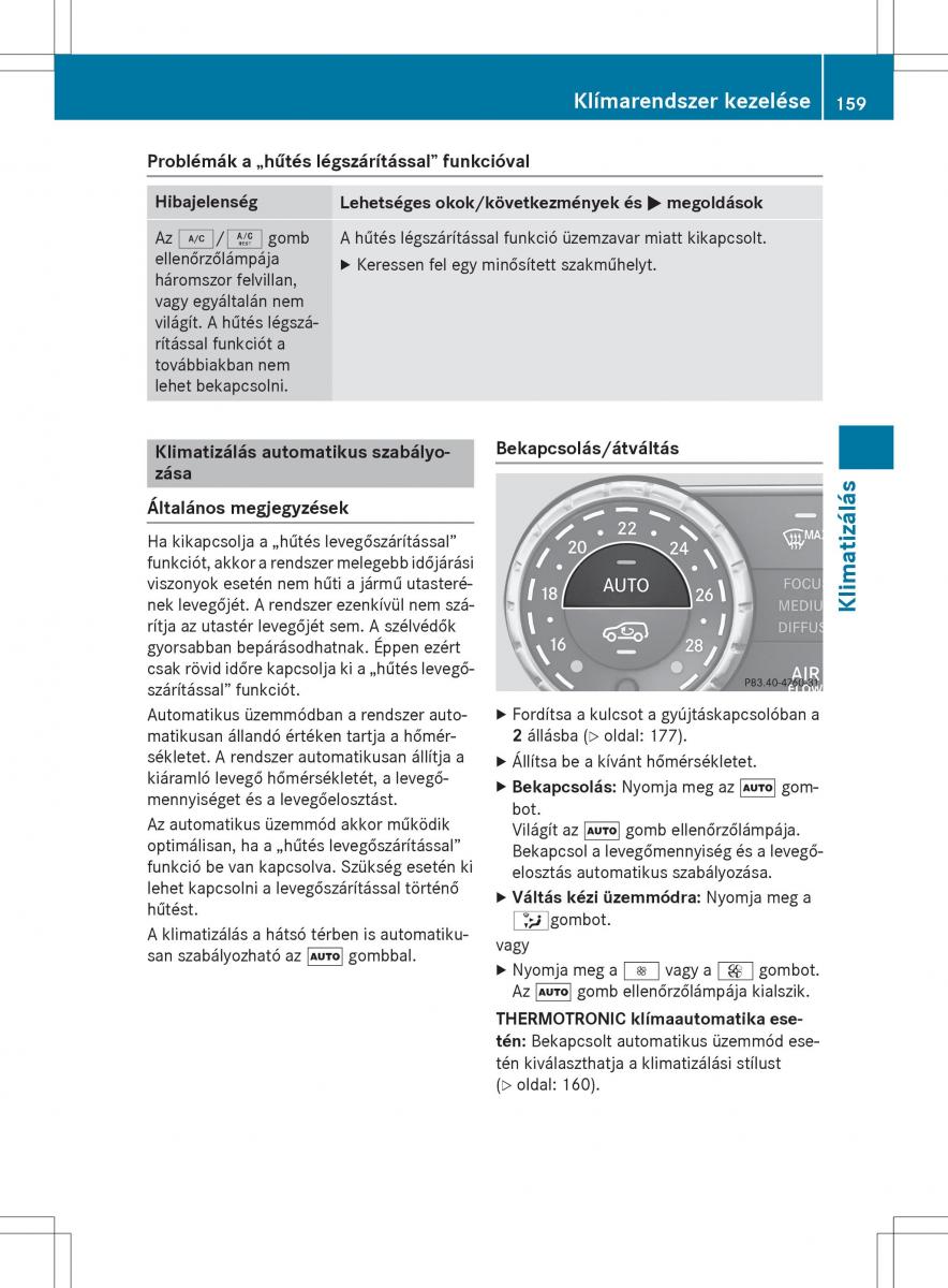 Mercedes Benz GL Class X166 Kezelesi utmutato / page 161