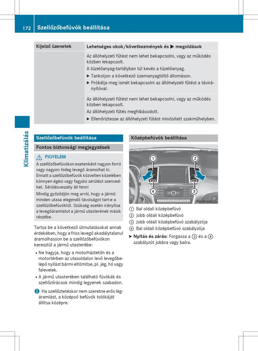 Mercedes Benz GL Class X166 Kezelesi utmutato / page 174