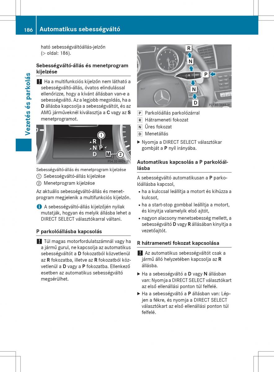 Mercedes Benz GL Class X166 Kezelesi utmutato / page 188