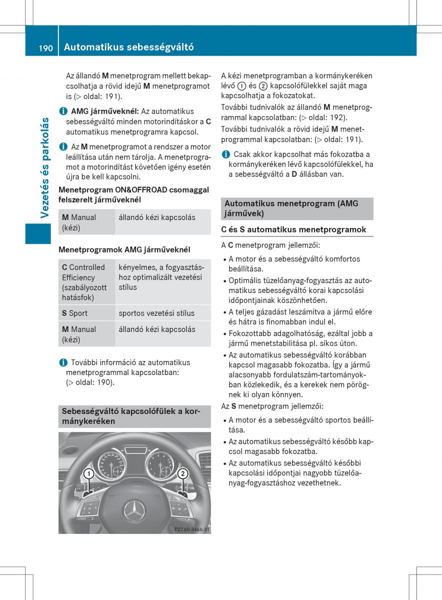 Mercedes Benz GL Class X166 Kezelesi utmutato / page 192