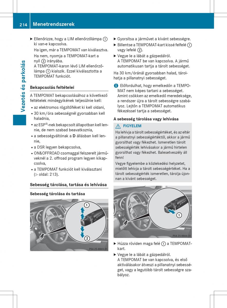 Mercedes Benz GL Class X166 Kezelesi utmutato / page 216